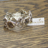 Periwinkle By Barlow Sand Dollar Starfish Beach Bracelet Silver Gray