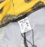 White Mark Lounge Printed High Waist Stretch Palazzo Pants Black / Gold M