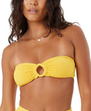 Roxy Juniors Haleiwa Textured Bandeau Bikini Top 434001976 Golden Rod 2XL