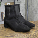 A New Day Womens Celaena Boots Block Heel Mesh 94568463 Black 11M