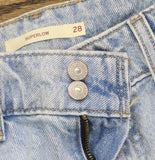 Levi's Superlow Jeans with Button and Zip Fly 92463705 Abraided Art Blue 28x32