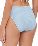 Sanctuary Womens Refresh Rib High Rise Bikini Bottom SARR25552 Blue Chateau S