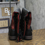 Journee Collection Studded Buckle Knee-High Riding Boots Black Multi 11M-XWC