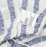 Style & Co. Square Neck Flutter Sleeve Striped Top 100148973MS Blue Stripe S