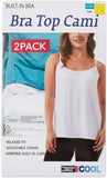 32 Degrees Cool Womens 2-Pack Lightweight Top Cami Heather Teal / White XL