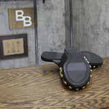 A New Day Womens Channing Studded Slip on Mule Flats Jet Black / Gold 7M