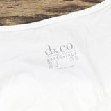 Denim & Co. Essentials Perfect Jersey Short Sleeve Square Neck Top White L