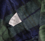 Club Room Mens Plush Plaid Long Robe 10013203600 Blue / Green L/XL