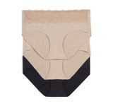 B.tempt'd by Wacoal Womens 3-Pack B. Bare Hipster Panties 970267 Brown Multi XL