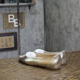 Journee Collection Womens Kavn Ballet Flat Comfort Sole KAVN Silver Gray 6M