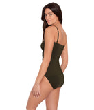 Lauren Ralph Lauren V-Wire Shirred Tankini Swim Top 20401223 Green 6