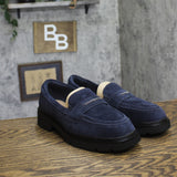 Clarks Suede Lauryl Step Loafer 26184351 Navy Blue 10W