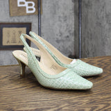 Karen Scott Womens Slingback Stilleto Heels 1673eb8441e7c3 Mint Green 6M