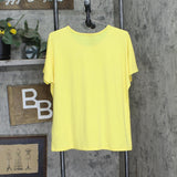 Global Chic By Iman LOT OF 2 City Chic Shirt Tee Necklace Navy Blue  / Yellow XL