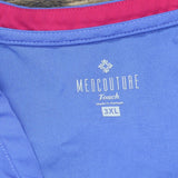 Medcouture Womens V-Neck Stretch Back Scrub Shirt Top 167058ea351629 Blue 3XL