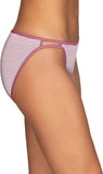 Vanity Fair Women's Illumination String Bikini Panties Rosy Stripe Print Pink 8