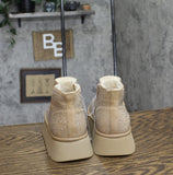 Wild Fable Womens Missy Platform Booties with Memory Foam Insole Beige Brown 6M