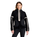 Joylab Womens Contrast Sherpa High Pile 1/2 Zip Jacket 94629059 Black / White S