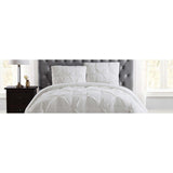 Truly Soft Pleated Duvet Set 3-Piece 72236640034 Ivory  Off White Full/Queen