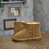 Bearpaw Demi Suede Faux Fur Winter Slip-On Booties for Girls Hickory Brown 13