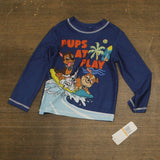 Nickelodeon Toddler Boys Long Sleeve Rash Guard Top 2557798PA-MCY Navy Blue 3T