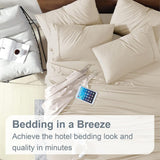 Swift Home Ultra-Soft Brushed Microfiber 6-Piece Sheet Set Cream Off White Queen