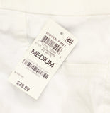 Karen Scott Womens Pull-On Denim Pants 100140895MS White M