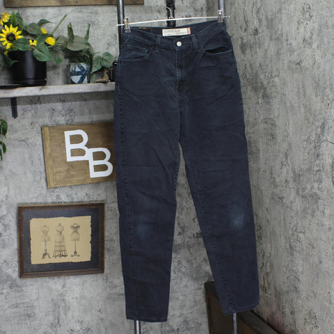 Levi's Womens Y2K Vintage 512 Classic Slim Taper Jeans Black Multi 8 Long