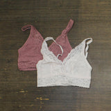 Felina Womens 2-Pack Lace Bralette 1753868 Light Pink / Mauve S