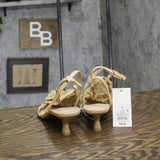 A New Day Womens Esme Floral Crochet Kitten Heels 92979007 Tan Brown 7M