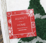 Avanti Snowman Christmas Bath Rug Mat 14172J WHT White 20x30
