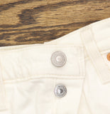 Levis Womens 501 Original Shorts Button Fly Jean Jorts Disco Nights White 30