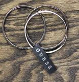 Guess Stone Accent Bangle Bracelet Set of 3 Black / Grey Multi 2.5"