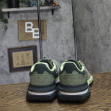 Lacoste Mens Elite Active Lace Up Trail Low Top Sneakers Green / Gray 8.5M