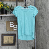 G By Giuliana Womens Hi-Low T-Shirt Tee 732079 Turquoise Blue XS