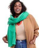 On 34th Brushed Solid Blanket Wrap Scarf Oversize Fuzzy MO9742504 Green