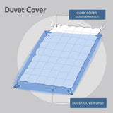 Madison Park Dawn Reversible 9-Pc. Duvet Cover Set MP12-389 Aqua Blue Queen