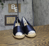 Easy Street Womens Jasper Wedge Sandal JASPR Navy Thai Silk Blue 8WW