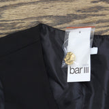 Bar III Womens Petite V-Neck Button-Front Cropped Vest 100207006PT Black PM
