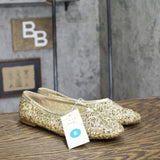 A New Day Womens Sammie Shoes Sequin Ballet Flats 94685487 Gold Yellow 8M