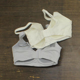 Carole Hochman Womens Wirefree Sealmless Comfort Bra  2-Pack Gray / Cloud L