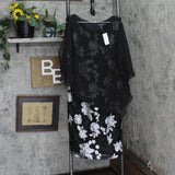 Connected Apparel Womens Plus Size Embroidered Chiffon Overlay Dress TJC80628L1