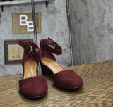 Style & Co. Womens Alinaa Two-Piece Dress Sandals Berry Microsuede Purple 8M