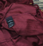 B. Darlin Double Tiered Chiffon Sheer Puff Sleeve Dress Wine Red / Gold 1/2