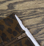 Universal Thread Womens May Faux Microsuede Boots 94642660 Leopard Brown 7M