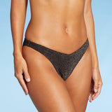 Xhilaration Juniors Metallic Extra Cheeky V Bikini Bottom 83363867