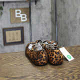 A New Day Tasmin Buckle Strap Velvet Flats 94568233 Leopard Brown Print 10M