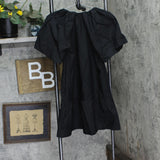 A New Day Womens Flutter Short Sleeve Mini Poplin Dress 89571058 Black XS