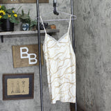 INC International Concepts Womens Satin Chemise Nightgown Celia Chain White M