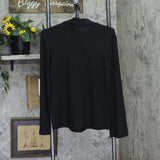 Dennis Basso Luxe Mock Neck Sweater with Bell Sleeves A672919 Black 2XS